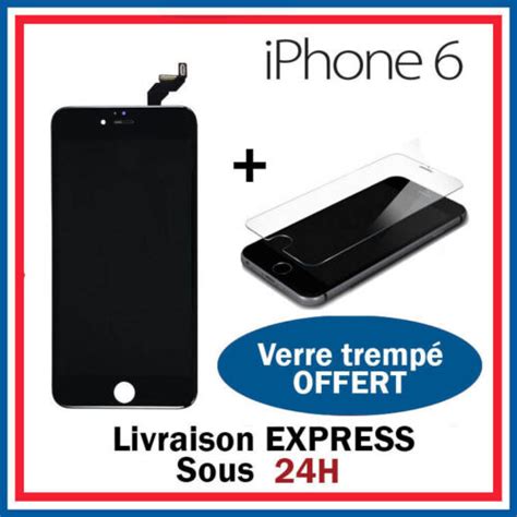 ECRAN LCD RETINA IPHONE 6 NOIR VITRE TACTILE CHASSIS Black EBay