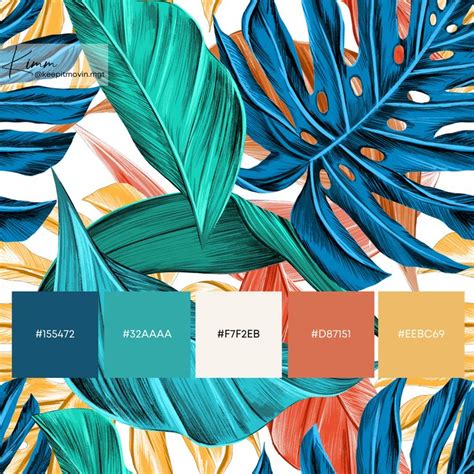 Tropics Color Pallet Color Palette Design Pantone Colour Palettes