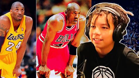 Kid Basketball Player Reacts To Michael Jordan And Kobe Bryant