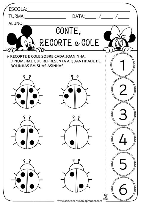 Atividade Pronta Quantidade Recorte E Colagem A Arte De Ensinar