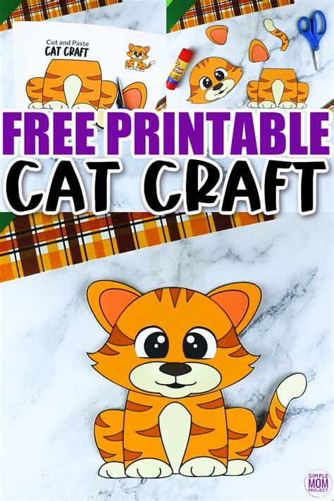 Free Printable Cat Craft Template Cat Crafts Business For Kids