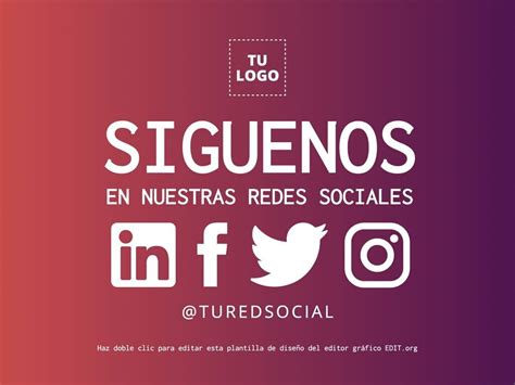 Modelos Personalizáveis De Siga Nos Nas Redes Sociais