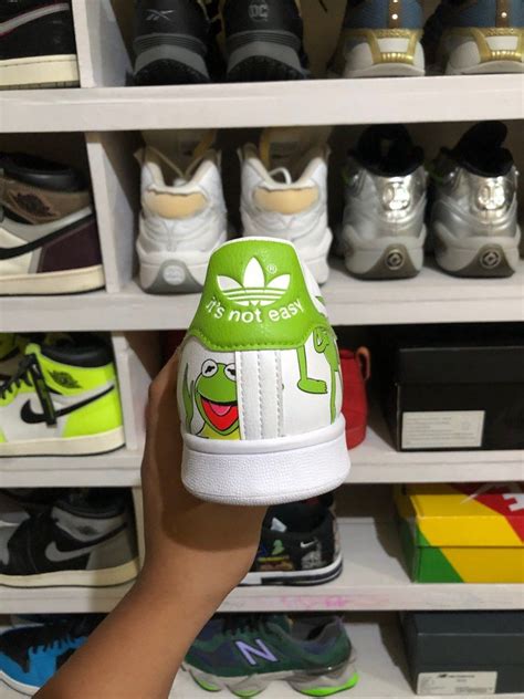 Adidas Stan Smith X Kermit The Frog Disney Fesyen Pria Sepatu