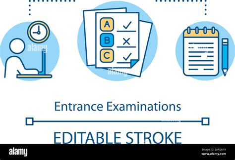 Entrance Examinations Concept Icon Check Knowledge And Level Of