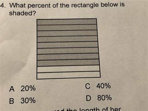 What Percentage Is Shaded In The Rectangle Provided In The Photo Below