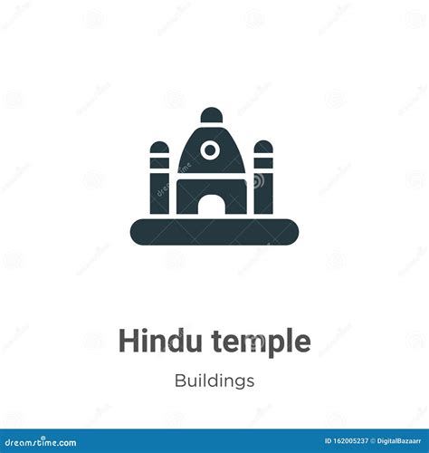 Hindu Temple Vector Icon On White Background. Flat Vector Hindu Temple ...