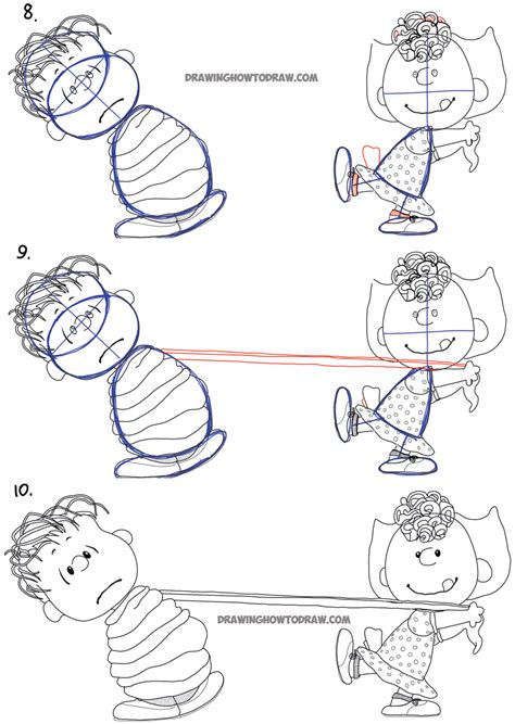 How To Draw Linus And Sally From The Peanuts Movie In Easy Steps How