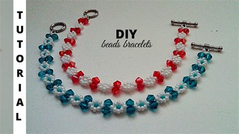 Simple Beading Pattern For Diy Beaded Bracelets Beading For Beginners Youtube