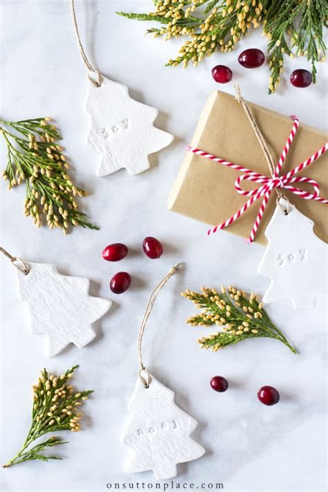 DIY Air Dry Clay Christmas Ornaments On Sutton Place