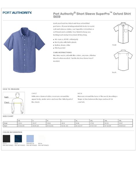 Port Authority® S659 Short Sleeve Superpro Oxford Shirt Wovendress