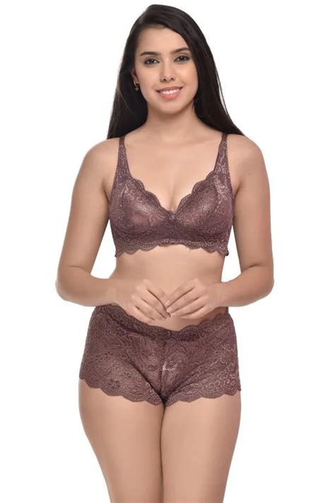 Buy Beach Curve Women Net Bra Panty Set For Lingerie Set Pack Of Color Maroon Online