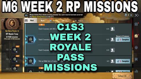 C S M Week Royale Pass Missions Bgmi Pubg Mobile M Week