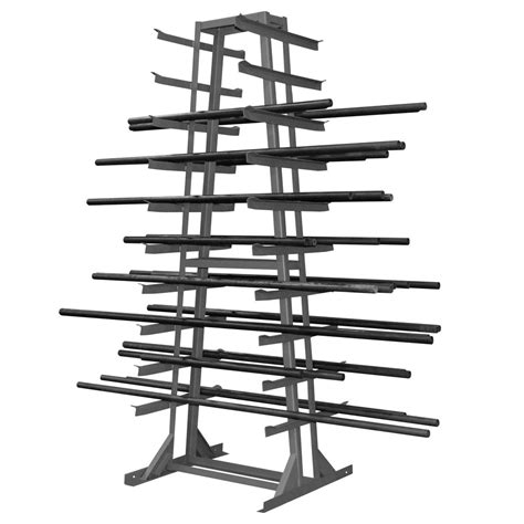 Durham 2 Sided Horizontal Bar Storage Rack 2600 Lb Capacity 9 Bays