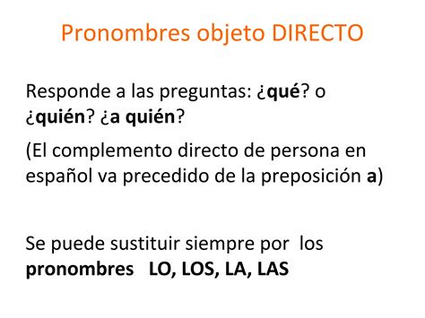 Pronombres Objeto Directo Indirecto Ppt