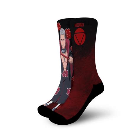 Anime Custom Printed Footwear Akatsuki Hidan Socks Costume Naruto Akatsuki Clan Member Socks