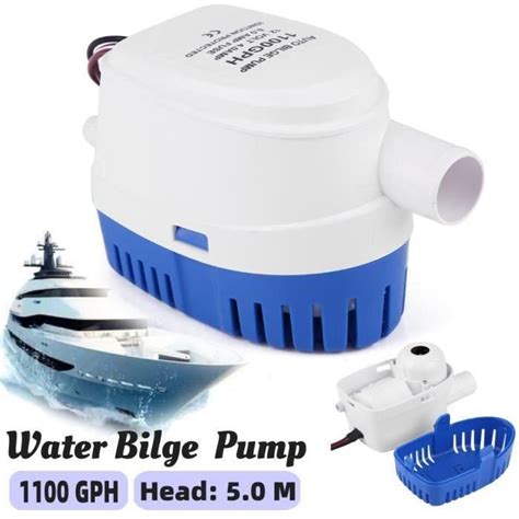 1100GPH bateau 12V Marine automatique submersible pompe à eau de cale