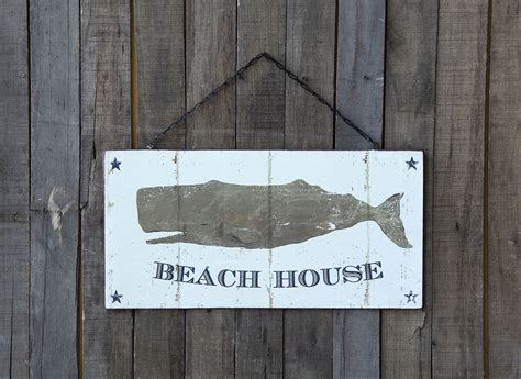 Beach House Sign 11x22in