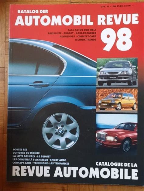 Automobil Revue Katalog 1998 Xx Kaufen Auf Ricardo