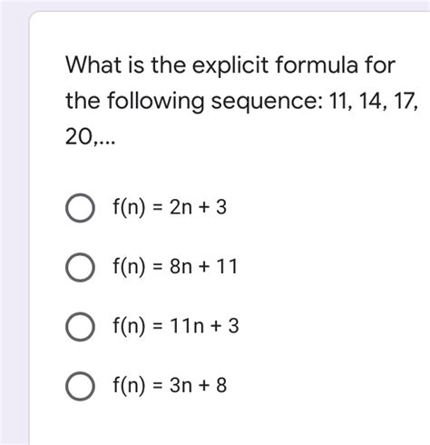 Explicit Equation