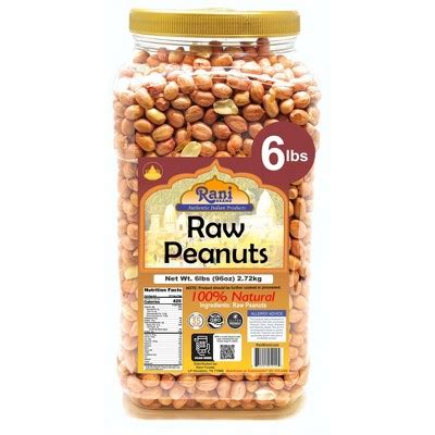 Peanuts Raw Whole W Skin Uncooked Unsalted Oz Lbs Rani