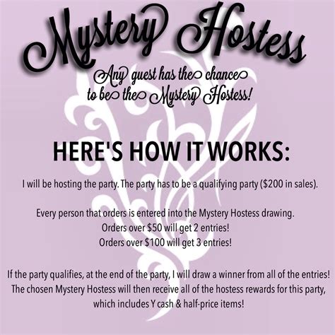 Mystery Hostess Party Order From The Special Link Below And Get Entered