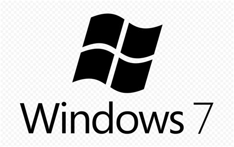 HD Microsoft Windows 7 Black Logo PNG | Citypng