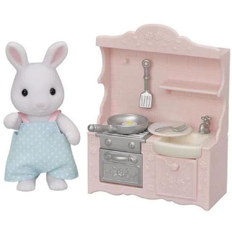 Sylvanian Families Conjunto Cozinha Papai Coelho Neve Epoch Magia