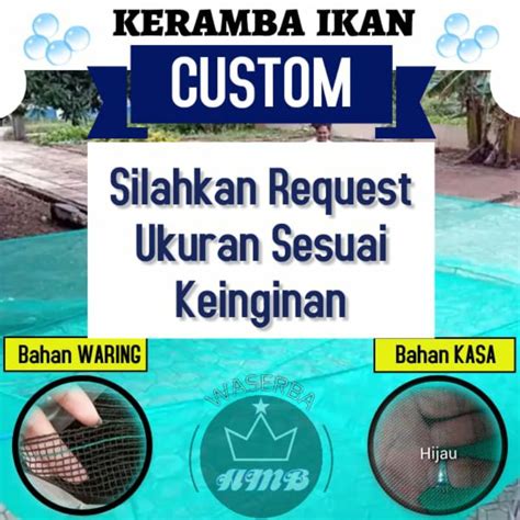 Jual Jaring Keramba Ikan Hapa CUSTOM Bahan Kasa Dan Bahan Waring RK