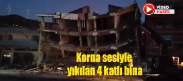 Korna sesiyle yıkılan 4 katlı bina Gündem HATAY