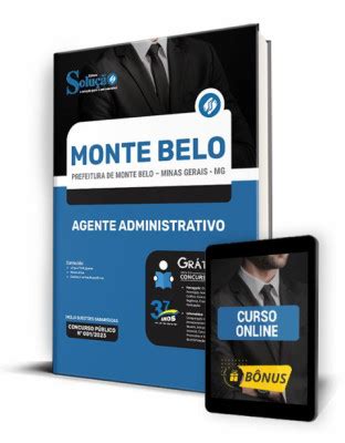 Apostila Prefeitura De Monte Belo MG Agente Administrativo