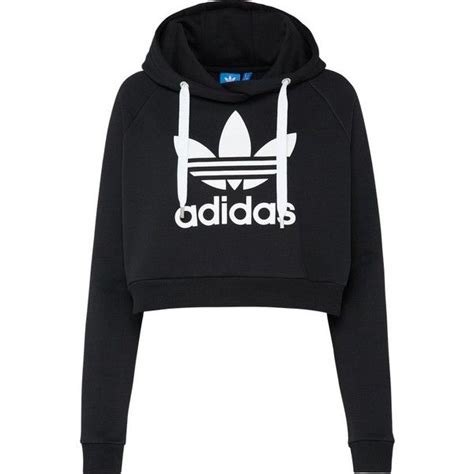 Adidas Originals Sweatshirt Trefoil Crop Hoodie 250 Ils Liked On