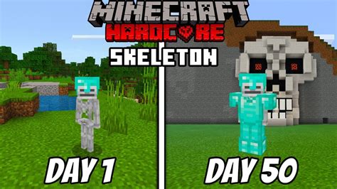 I Survived 100 Days As A SKELETON In Hardcore Minecraft HINDI YouTube