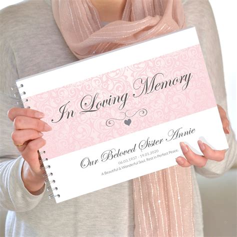 Personalised Condolence Book Book Of Condolence In Loving Etsy