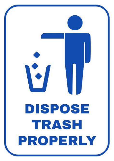 Trash Disposal Sign Signage Template In 2024 Poster Template Recycle