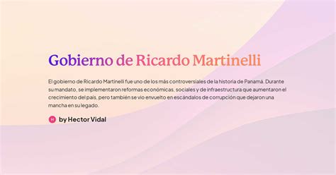 Gobierno De Ricardo Martinelli