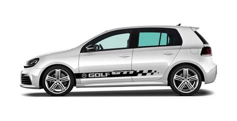 X Volkswagen Golf Gti Side Skirt Vinyl Body Decal Sticker Emblem Logo