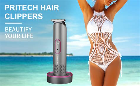 Amazon.com: PRITECH Hair Trimmer for Women, Waterproof, Rechargeable ...