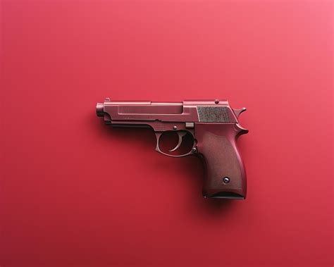 Premium AI Image | a red gun on a red background