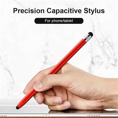 Cheap Stylus Pen For Touch Screens 2 In 1 Rubber Tips Capacitive Stylus