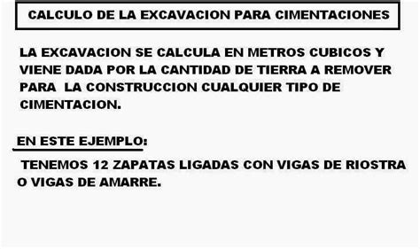 Calculo De ExcavaciÓn De Cimentaciones