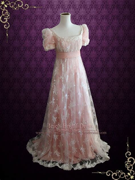 Pink Regency Princess Ball Gown Inspired Formal Evening Gown Vintage