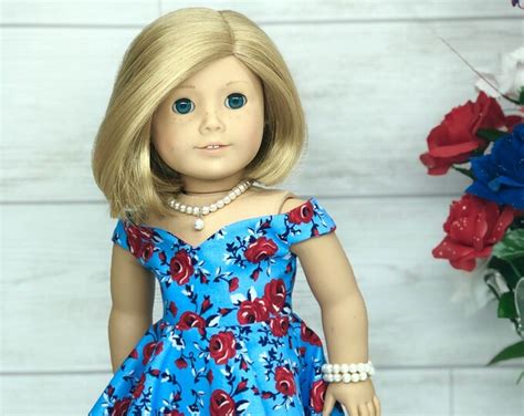 Fits 18 Inch Dolls 18 Inch Doll Dress Clothes For Dolls Off The Shoulder Party Dress For