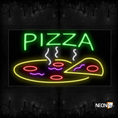 Pizza With A Slice Neon Sign NeonSign