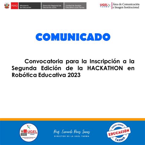 Convocatoria para la Inscripción a la Segunda Edición de la HACKATHON