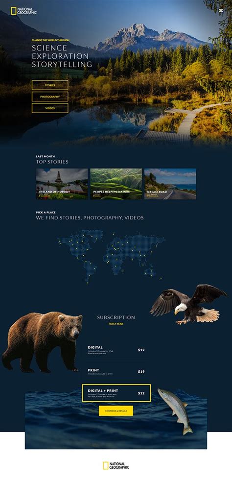 National Geographic Website Webdesign Speed Art Jan Soukup Idee