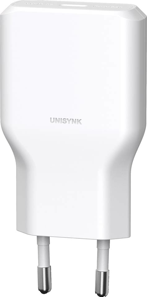 Unisynk G W Usb C Laddare Med M Usb C Till Lightning Kabel Vit