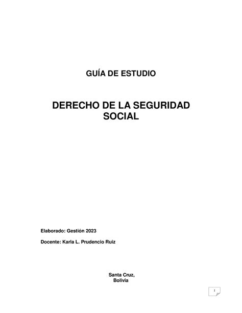 Pa Seguridad Social 2023 GuÍa De Estudio Derecho De La Seguridad