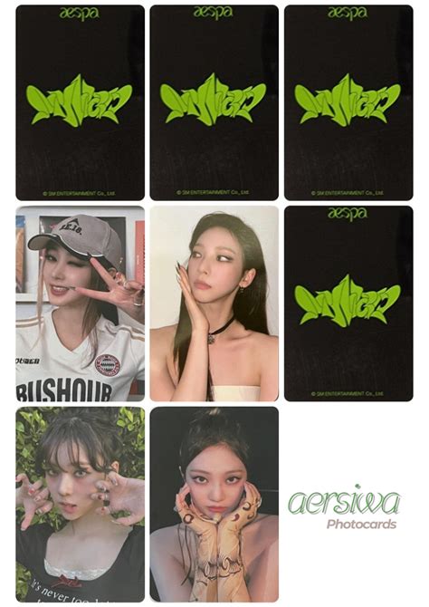 Aespa My World Photocards Template Sanat