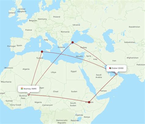 All Flight Routes From Dubai To Niamey Dxb To Nim Flight Routes