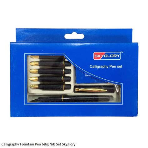 Calligraphy Fountain Pen 6 Big Nib Set Skyglory